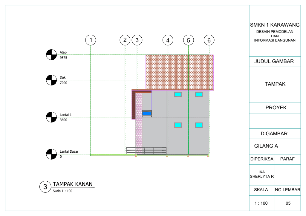 Kelas 11 elevation drawing PDF page